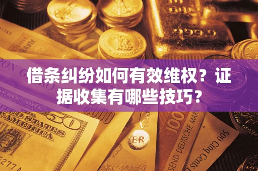 北京借条纠纷如何有效维权？证据收集有哪些技巧？