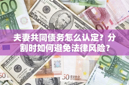北京夫妻共同债务怎么认定？分割时如何避免法律风险？